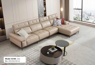 Bộ sofa góc nhập khẩu da sinh thái cao cấp - Model: C216#