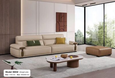 Bộ sofa văng +đôn nhập khẩu da sinh thái cao cấp – Model: 9003# (YX)