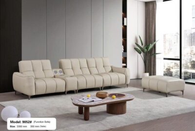 Bộ sofa thư giãn điện  + đôn da sinh thái nhập khẩu cao cấp – Model: 9052# (YX) - Ảnh 4