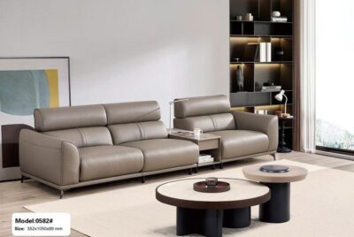 Bộ sofa điện thư giãn da bò thật 100% nhập khẩu cao cấp – Model: 0582# (YX)