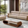 SoFa chữ I da siêu sợi gỗ mun, da siêu sợi nhập khẩu - Moden: 527#