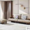 SoFa chữ I + đôn da sinh thái gỗ sồi nhập khẩu – Moden: A03# (YX)