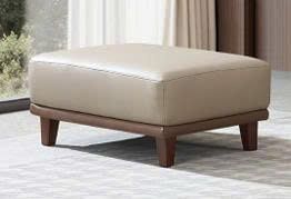 Alternative view of SoFa chữ I + đôn da sinh thái gỗ sồi nhập khẩu – Moden: A03# (YX)