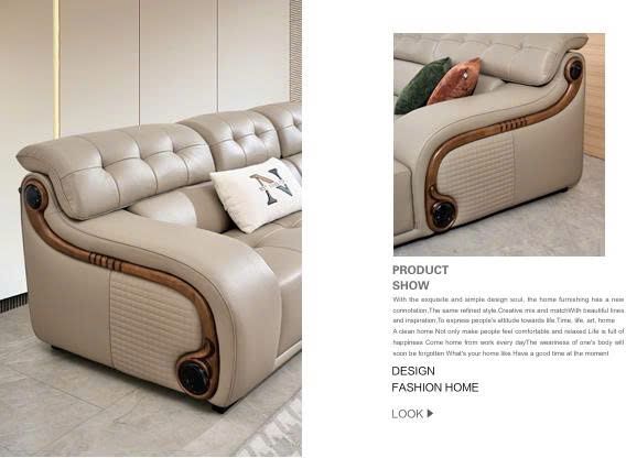 Bộ sofa góc chữ L bọc da sinh thái cao cấp – Model: 6115# (SD) 10 Bộ sofa góc chữ L bọc da sinh thái cao cấp – Model: 6115# (SD) - Ảnh 2