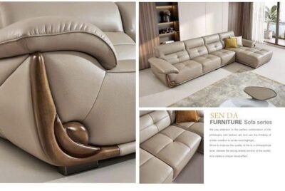 Bộ sofa góc chữ L bọc da sinh thái cao cấp – Model: 2631# (SD) - Ảnh 4