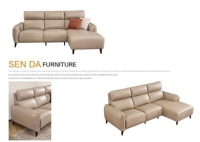 Alternative view of Bộ sofa góc chữ L bọc da sinh thái cao cấp – Model: C288# (SD)