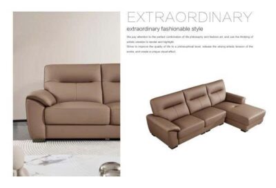 Alternative view of Bộ sofa góc chữ L bọc da siêu sợi cao cấp – Model: C698# (SD)