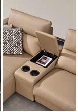 Alternative view of Sofa góc chữ L da bò thật 100% chỉnh điện nhập khẩu cao cấp – Model: T812-B# (SD)