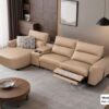 Sofa góc chữ L da bò thật 100% chỉnh điện nhập khẩu cao cấp – Model: T812-B# (SD)