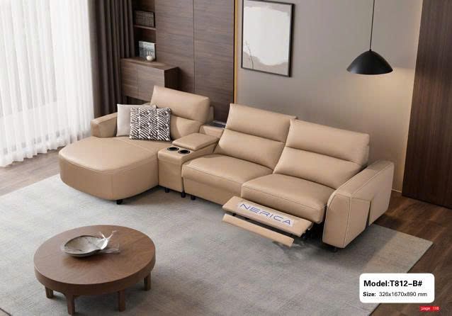Sofa góc chữ L da bò thật 100% chỉnh điện nhập khẩu cao cấp – Model: T812-B# (SD) 9 Sofa góc chữ L da bò thật 100% chỉnh điện nhập khẩu cao cấp – Model: T812-B# (SD)