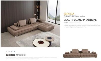 Bộ sofa văng chữ I bọc da sinh thái cao cấp + đôn – Model: 9001 (SD) - Ảnh 3