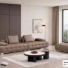 Bộ sofa văng chữ I bọc da sinh thái cao cấp + đôn – Model: 9001 (SD)