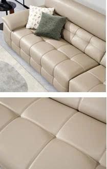 Alternative view of Bộ sofa văng chữ I da sinh thái + đôn nhập khẩu – Model: 6625# (SD)