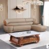 SoFa góc da siêu sợi, gỗ mun cao cấp nhập khẩu – Moden: G516# (SD)