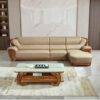 SoFa góc chữ L gỗ mun da siêu sợi cao cấp nhập khẩu – Moden: H66# (SD)