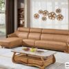 SoFa góc gỗ mun da bò thật 100% cao cấp nhập khẩu – Moden: H46# & H43# (SD)