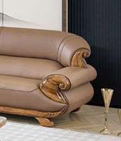 Alternative view of SoFa góc gỗ mun da bò thật 100% cao cấp nhập khẩu – Moden: H46# & H43# (SD)