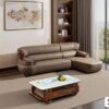 SoFa góc chữ L da siêu sợi, gỗ mun cao cấp nhập khẩu – Moden: G523# (SD)