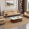 Bộ Sofa 1+2+3 gỗ mun da bò thật 100% cao cấp nhập khẩu – Moden: H46#(SD)