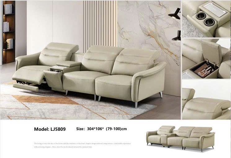 Bộ sofa văng chữ I điện thư giãn da bò thật 100% nhập khẩu – Model: LJ5809 (LD) 9 Bộ sofa văng chữ I điện thư giãn da bò thật 100% nhập khẩu – Model: LJ5809 (LD)