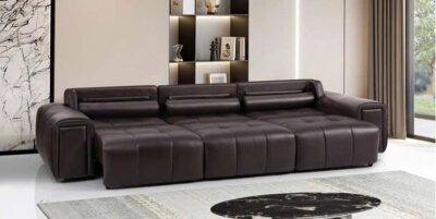 Alternative view of Sofa chữ I kiêm giường, chỉnh điện, da bò thật 100% nhập khẩu – Model:LJ5901 (LD)
