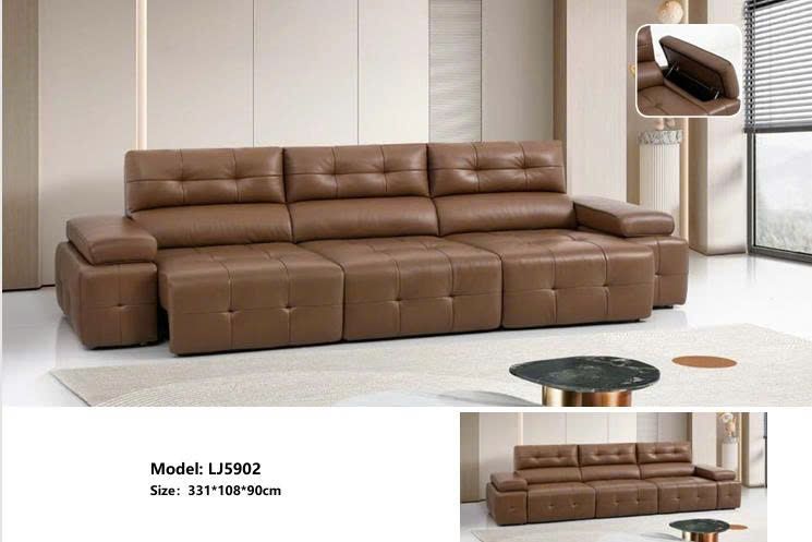 Bộ sofa văng chữ I điện thư giãn da bò thật 100% nhập khẩu – Model: LJ5902 (LD) 9 Bộ sofa văng chữ I điện thư giãn da bò thật 100% nhập khẩu – Model: LJ5902 (LD)
