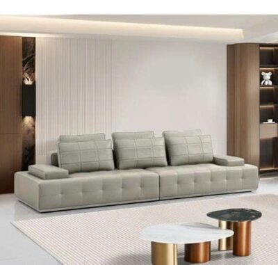 Sofa văng chữ I da bò thật toàn phần + đôn nhập khẩu – Model: LS9611C (LD) - Ảnh 3