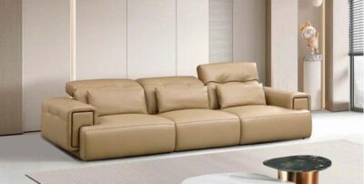 Alternative view of Sofa văng chữ I da bò thật cao cấp nhập khẩu+đôn – Model: LJ8289 (LD)