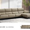 Sofa góc chữ L nhập khẩu da bò thật cao cấp – Model: LJ8048 (LD)