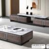 Bàn trà mặt đá thủy tinh nhập khẩu - Model 4813# (SD).