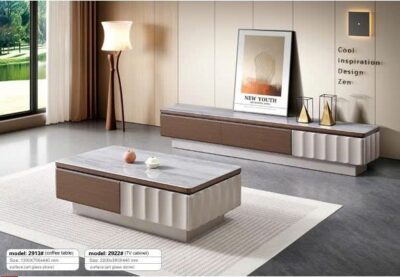 Bàn trà mặt đá thủy tinh nhập khẩu – Model 2913# (SD).