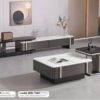 Bàn trà mặt đá thủy tinh 2 tầng nhập khẩu – Model 1350-Y65# (SD).