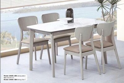 Bàn ăn mặt đá thủy tinh nhập khẩu - Model: 2A065-3B#