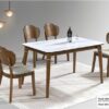 Bàn ăn mặt đá thủy tinh nhập khẩu – Model: G6037# (SD)
