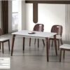 Bàn ăn mặt đá thủy tinh nhập khẩu – Model: YT25-111# (SD