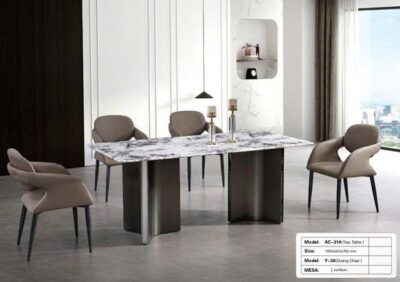 Bàn ăn mặt đá cao cấp nhập khẩu – Model: AC-31# (SD)