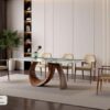 Bàn ăn mặt đá cao cấp nhập khẩu – Model: B6695# (SD)