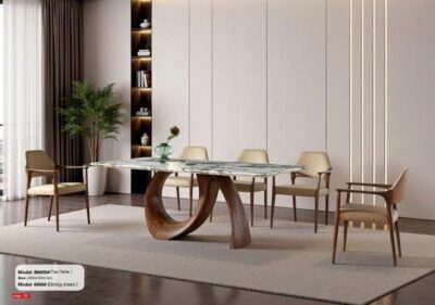 Bàn ăn mặt đá cao cấp nhập khẩu – Model: B6695# (SD)