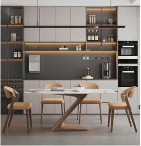 Alternative view of Bàn ăn mặt đá cao cấp nhập khẩu – Model: Y01# (YX)
