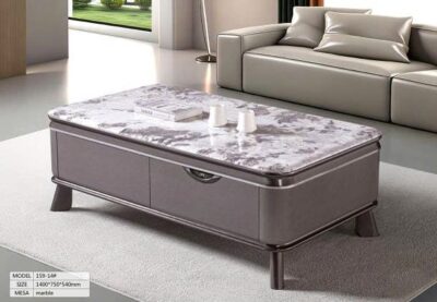 Bàn trà mặt đá thủy tinh nhập khẩu - Model 159-14# (LD)
