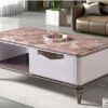Bàn trà mặt đá thủy tinh nhập khẩu – Model 130-12#