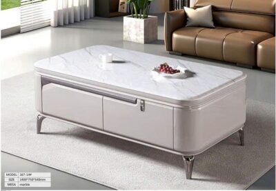 Bàn trà mặt đá thủy tinh nhập khẩu – Model 167-14# (LD)
