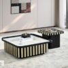 Bàn trà 2 tầng mặt đá nhập khẩu-Model: LJ-9206# (LD)