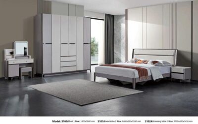 Alternative view of Giường Gỗ MDF Sơn Cao Cấp Chống Ẩm – Model: 3101#(YX)