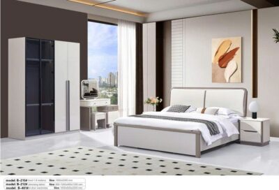 Giường Gỗ MDF Sơn Cao Cấp Chống Ẩm – Model: B-215#(YX)