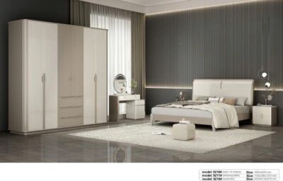 Giường Gỗ MDF Sơn Cao Cấp Chống Ẩm – Model: 9218#(YX)