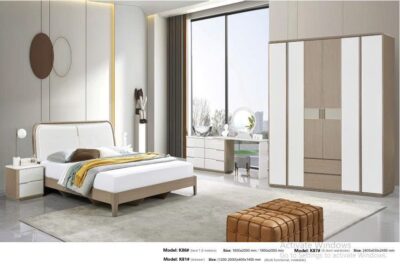 Giường Gỗ MDF Sơn Cao Cấp Chống Ẩm – Model: K86#(YX)